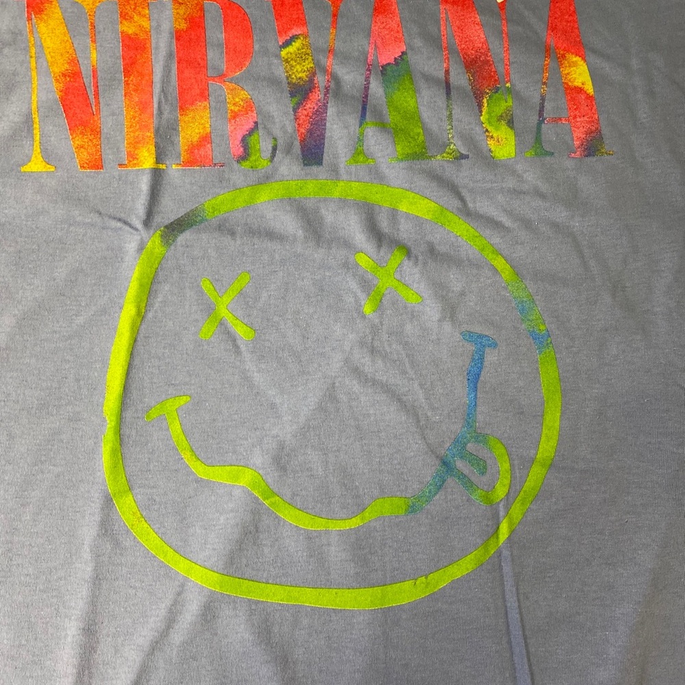 New Nirvana T-shirt blue smiley face - Picture 4 of 4